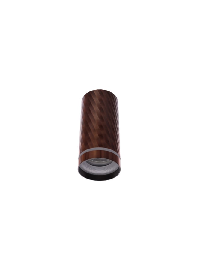 Jana Light Empty Faceted Tilted Copper Brown Aluminum Cylinder with Acrylic Edge, 15×7 cm – Jana Light JN457 - Image 1